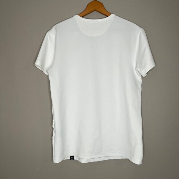 Hudson Outerwear Mens White 3D Print T-Shirt Size Medium Streetwear - Picture 2 of 4